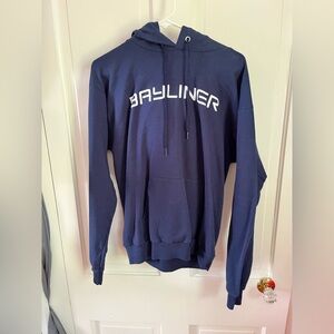 Hanes Dark Blue Men's Hoodie BAYLINER size medium